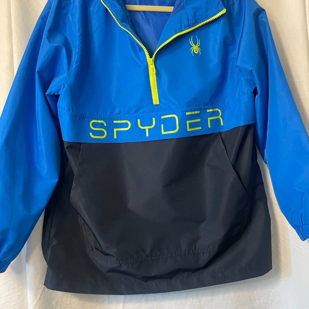 Spyder Men’s XL Windbreaker – Water-Resistant, Hooded with Large Front Pocket